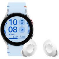 Koop Samsung Galaxy Watch FE Zilver/Blauw + Buds FE Wit