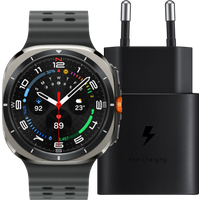 Koop Samsung Galaxy Watch Ultra 4G Zilver/Zwart 47mm + Oplader 25W