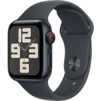 Koop Apple Watch SE 2024 4G 40mm Midnight Sportband S/M