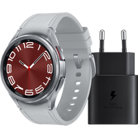 Koop Samsung Galaxy Watch 6 Classic 4G Zilver 43mm + Samsung Oplader