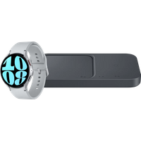 Koop Samsung Galaxy Watch 6 Zilver 44mm + Samsung Duo Draadloze Oplader