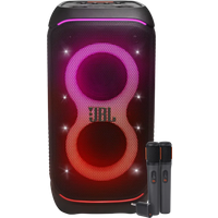 Koop JBL Partybox Stage 320 + Draadloze microfoonset