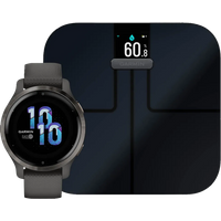 Koop Garmin Venu 2S Grijs + Garmin Index S2 Smart - Zwart