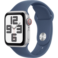 Koop Apple Watch SE 2024 4G 40mm Zilver Sportband S/M