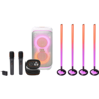 Koop JBL Partybox Stage 320 Wit Karaoke pakket Middel