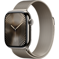 Koop Apple Watch Series 10 4G 42mm Titanium Zilver Milanese Band