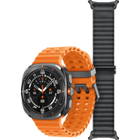 Koop Samsung Galaxy Watch Ultra (2025) 4G Titanium Grijs 47mm + Ultra Trail Horlogeband Grijs