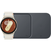 Koop Samsung Galaxy Watch 7 Crème 40mm + Duo Draadloze Oplader