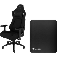 Koop Vortech Pro Gamestoel Zwart + Vloermat