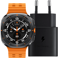 Koop Samsung Galaxy Watch Ultra 4G Grijs/Oranje 47mm + Oplader 25W