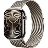 Koop Apple Watch Series 10 4G 46mm Titanium Zilver Milanese Band M/L